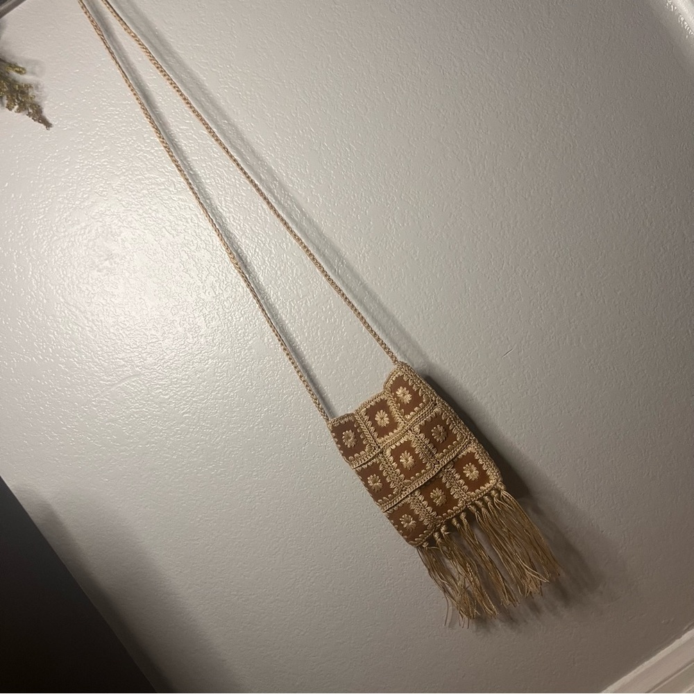 Geometric Crossbody Crochet Festival Pouch Bag​ - Picture 4 of 15